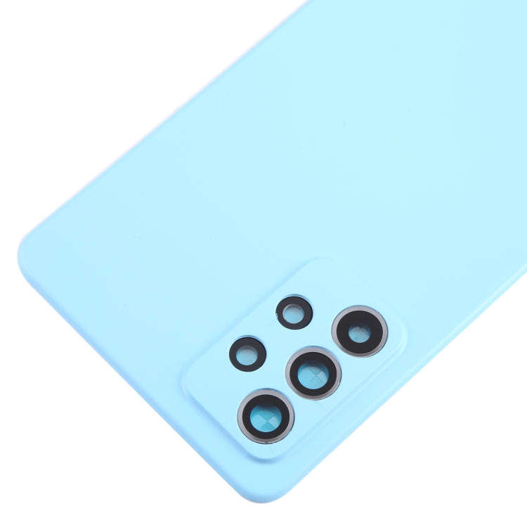 For Samsung Galaxy A52 5G / A52 4G Battery Back Cover with Camera Lens Cover(Blue)