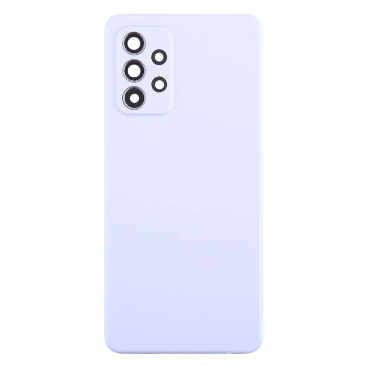 For Samsung Galaxy A52 5G / A52 4G Battery Back Cover with Camera Lens Cover(Purple)