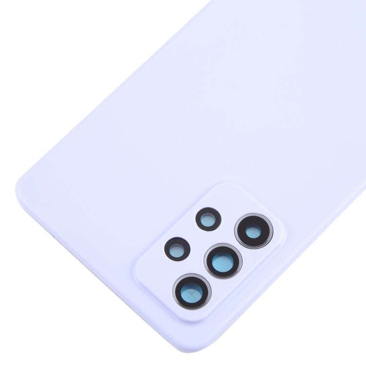 For Samsung Galaxy A52 5G / A52 4G Battery Back Cover with Camera Lens Cover(Purple)
