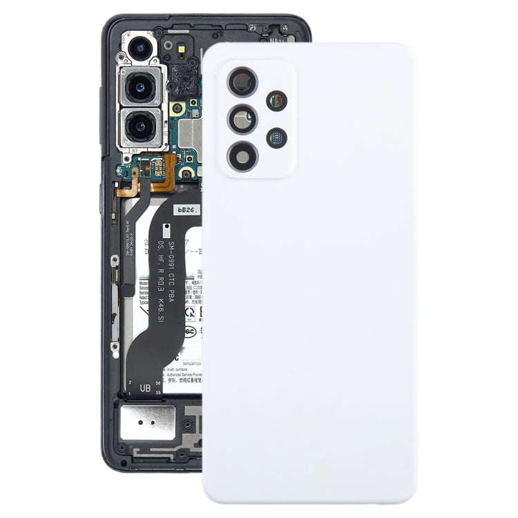 For Samsung Galaxy A52 5G / A52 4G Battery Back Cover with Camera Lens Cover(White)
