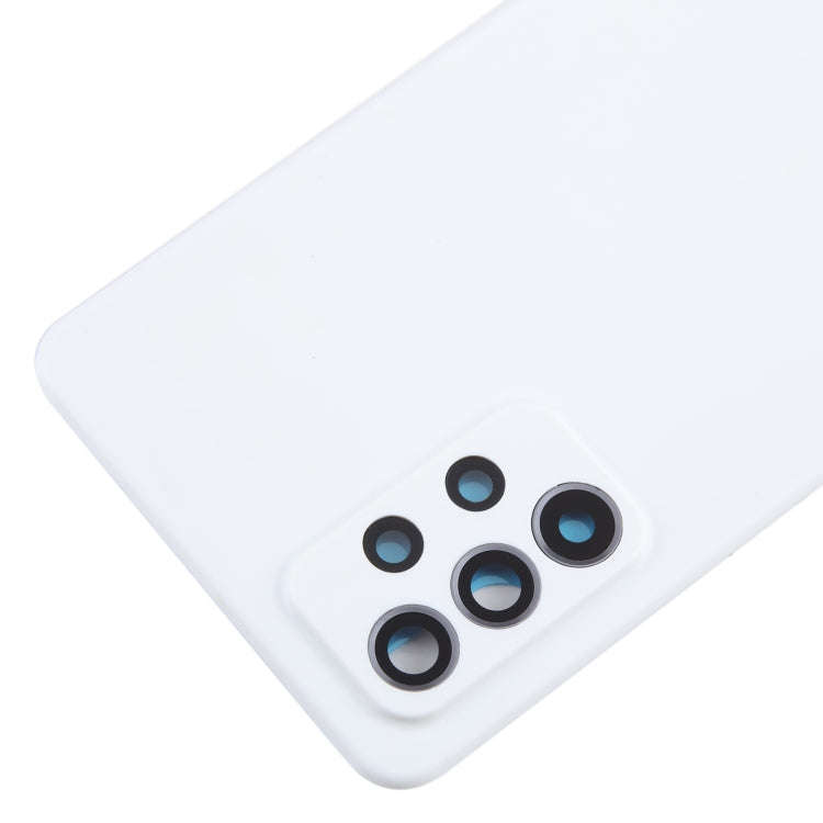 For Samsung Galaxy A52 5G / A52 4G Battery Back Cover with Camera Lens Cover(White)