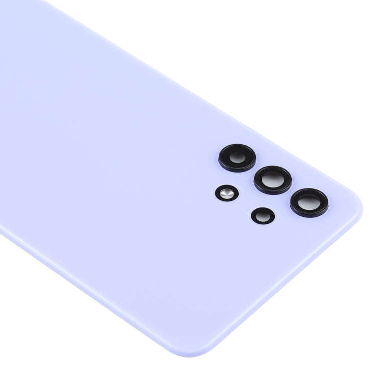 For Samsung Galaxy A32 5G Battery Back Cover with Camera Lens Cover (Purple)