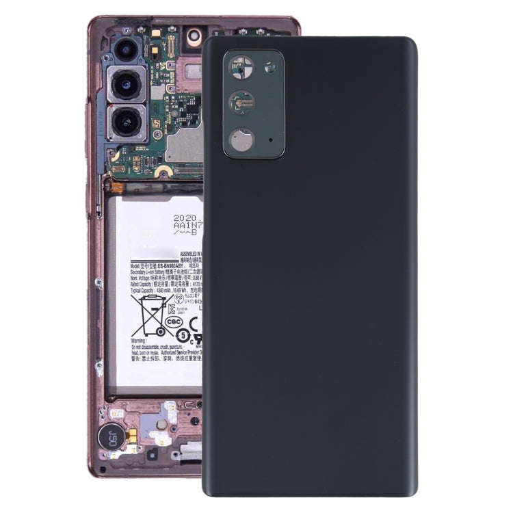 For Samsung Galaxy Note20 Battery Back Cover with Camera Lens Cover (Black)