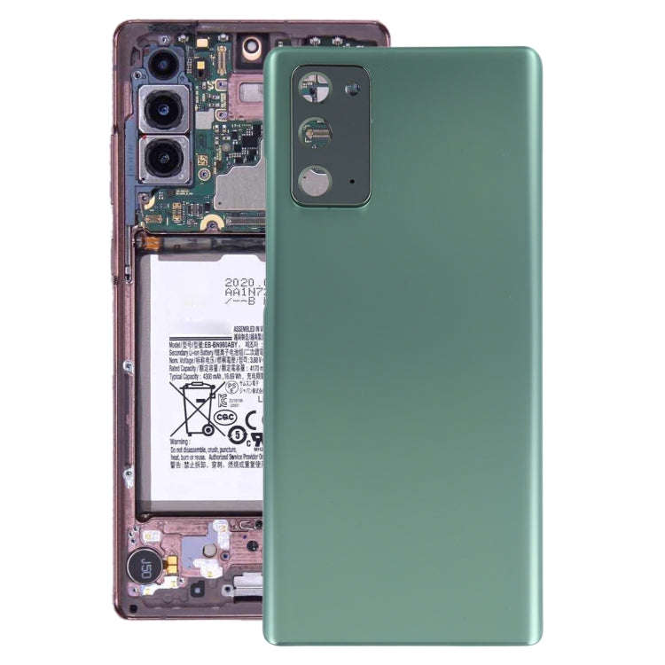 For Samsung Galaxy Note20 Battery Back Cover with Camera Lens Cover (Green)