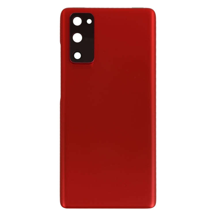 For Samsung Galaxy S20 FE Battery Back Cover with Camera Lens Cover (Red)