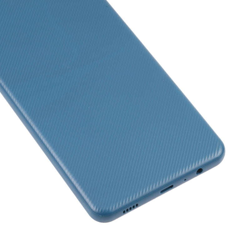 For Samsung Galaxy A02 Battery Back Cover with Camera Lens Cover (Blue)