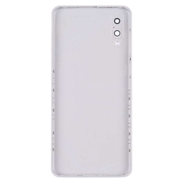 For Samsung Galaxy A02 Battery Back Cover with Camera Lens Cover (White)