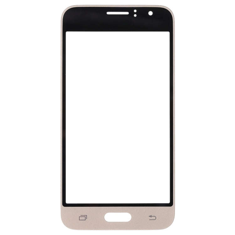For Samsung Galaxy J1 (2016) / J120 10pcs Front Screen Outer Glass Lens (Gold)