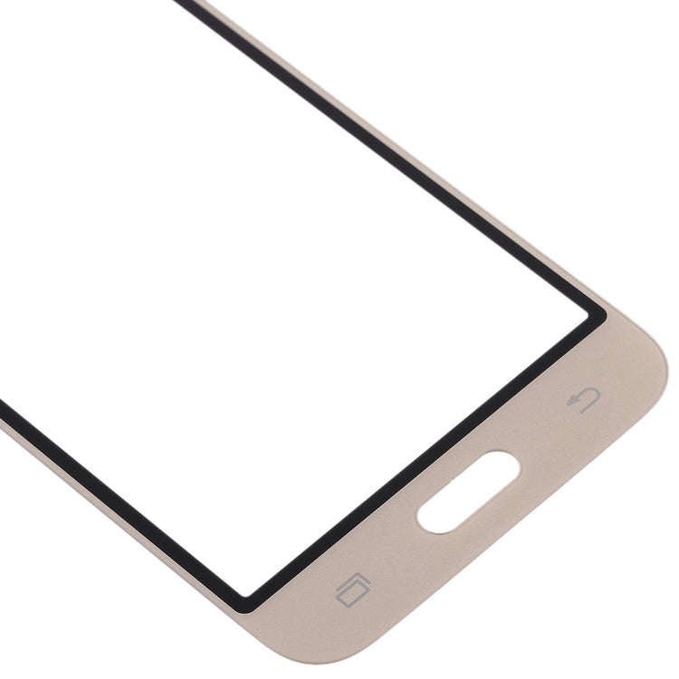 For Samsung Galaxy J1 (2016) / J120 10pcs Front Screen Outer Glass Lens (Gold)