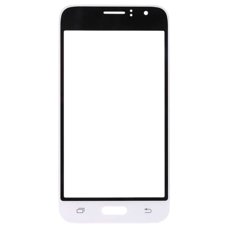 For Samsung Galaxy J1 (2016) / J120 10pcs Front Screen Outer Glass Lens (White)