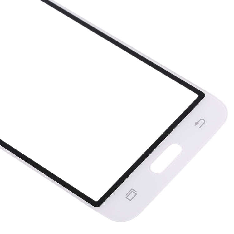 For Samsung Galaxy J1 (2016) / J120 10pcs Front Screen Outer Glass Lens (White)
