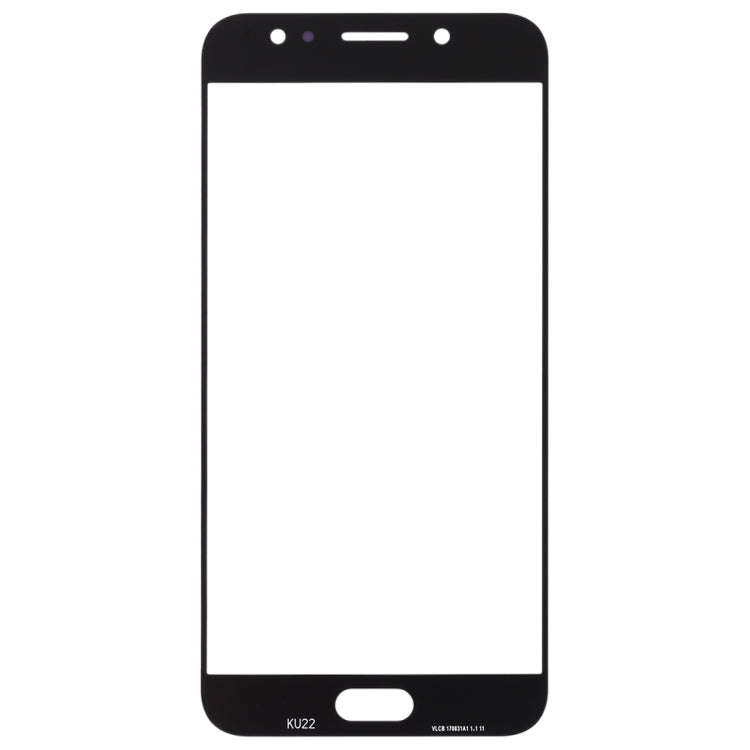 For Samsung Galaxy C8 / C7100, C7(2017) / J7+, C710F/DS 10pcs Front Screen Outer Glass Lens (Black)