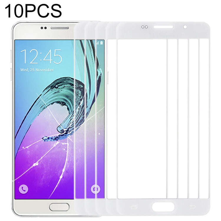 For Samsung Galaxy A5 (2016) / A510 10pcs Front Screen Outer Glass Lens (White)