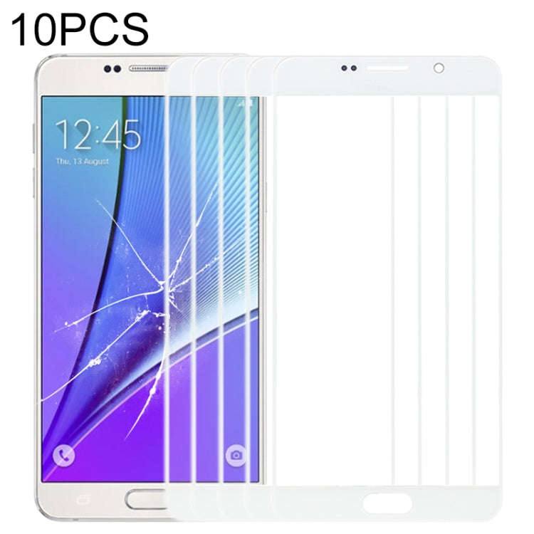 For Samsung Galaxy Note 5 10pcs Front Screen Outer Glass Lens (White)