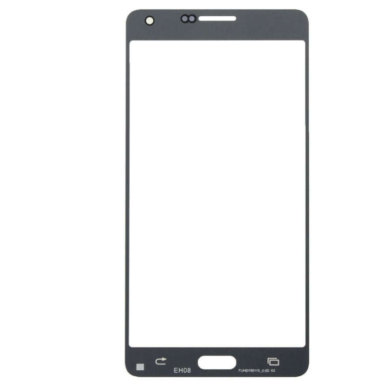 For Samsung Galaxy A7 (2015) 10pcs Front Screen Outer Glass Lens (Black)