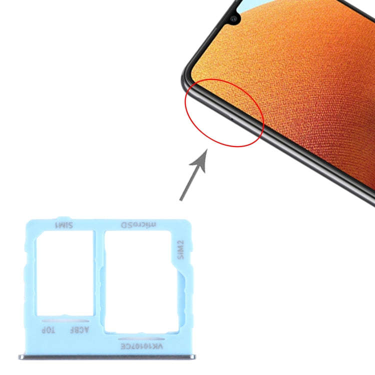 For Samsung Galaxy A32 5G SM-A326B SIM Card Tray + SIM Card Tray / Micro SD Card Tray (Blue)
