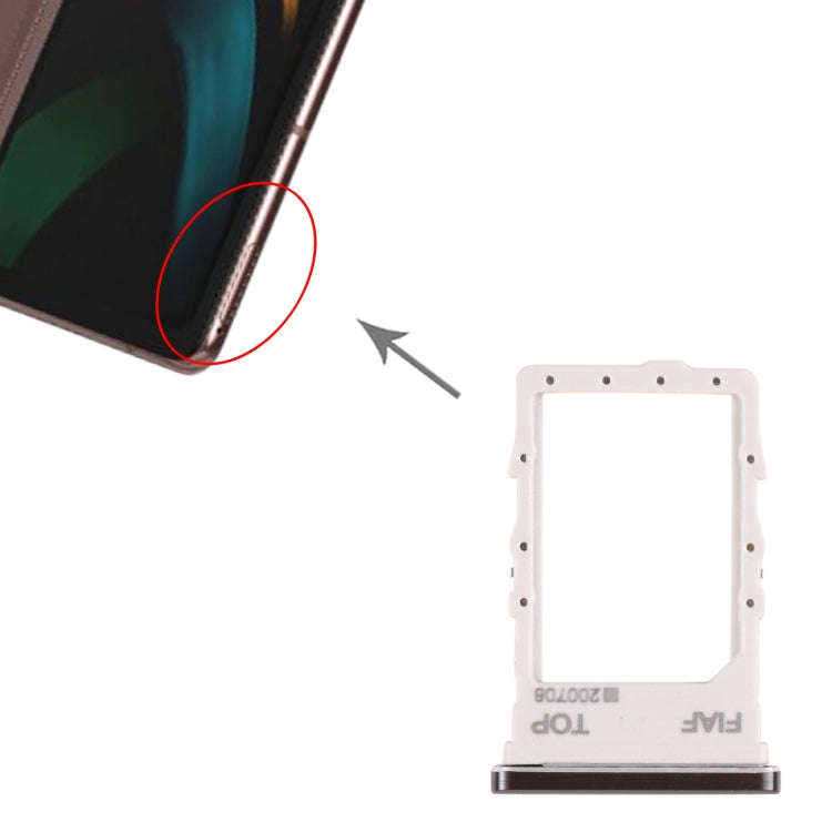 For Samsung Galaxy Z Fold2 5G SM-F916 SIM Card Tray (Black)