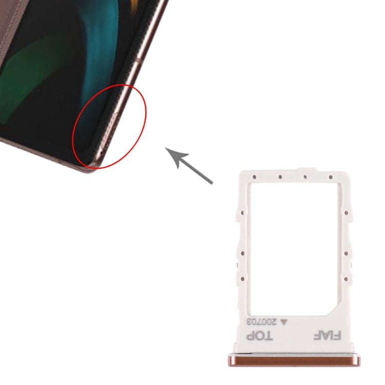 For Samsung Galaxy Z Fold2 5G SM-F916 SIM Card Tray (Pink)