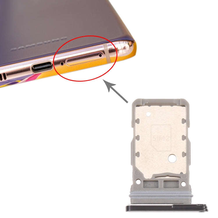 For Samsung Galaxy S21 / S21+ / S21 Ultra SIM Card Tray + SIM Card Tray (Black)