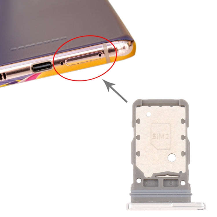 For Samsung Galaxy S21 / S21+ / S21 Ultra SIM Card Tray + SIM Card Tray (Silver)