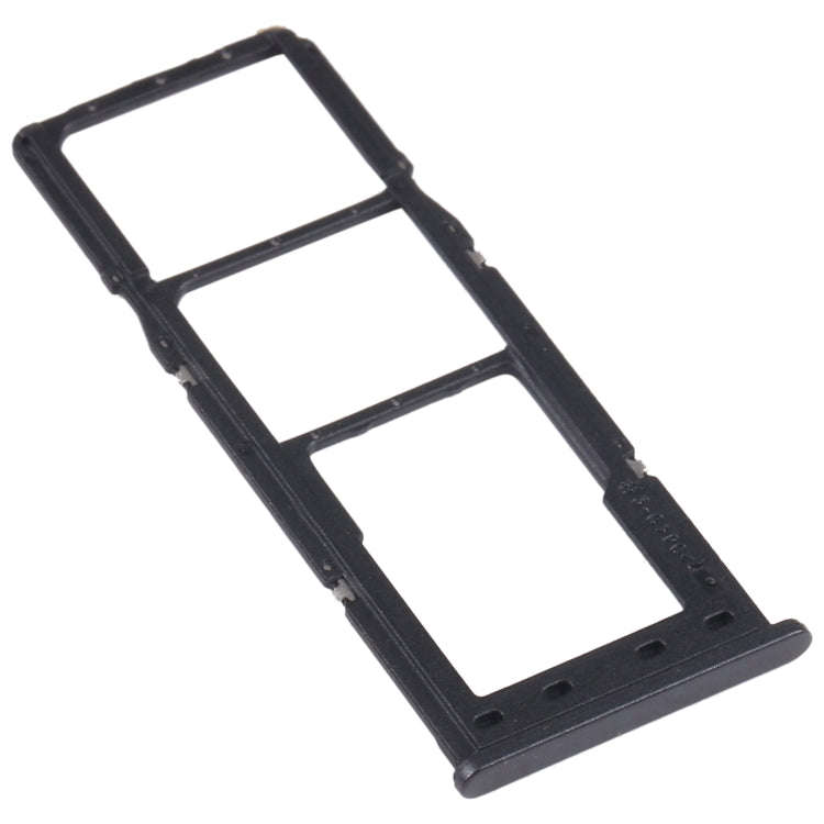 For Samsung Galaxy A12 SM-A125 SIM Card Tray + SIM Card Tray + Micro SD Card Tray (Black)