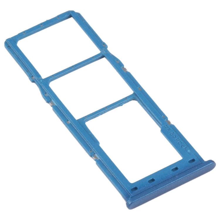 For Samsung Galaxy A12 SM-A125 SIM Card Tray + SIM Card Tray + Micro SD Card Tray (Blue)