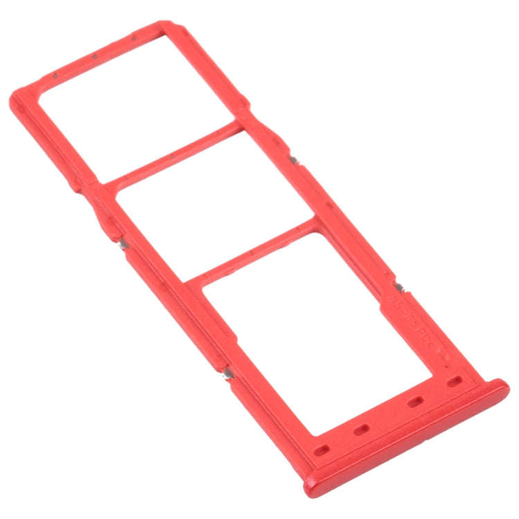 For Samsung Galaxy A12 SM-A125 SIM Card Tray + SIM Card Tray + Micro SD Card Tray (Red)