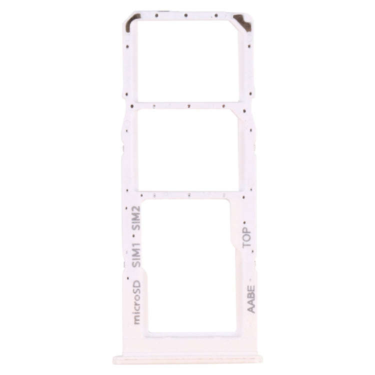 For Samsung Galaxy A12 SM-A125 SIM Card Tray + SIM Card Tray + Micro SD Card Tray (White)