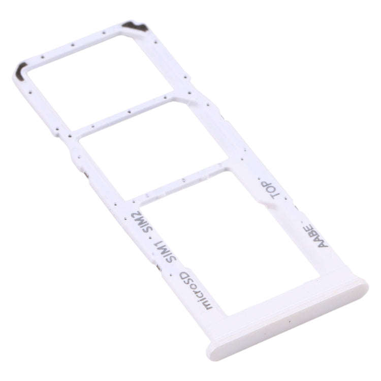 For Samsung Galaxy A12 SM-A125 SIM Card Tray + SIM Card Tray + Micro SD Card Tray (White)