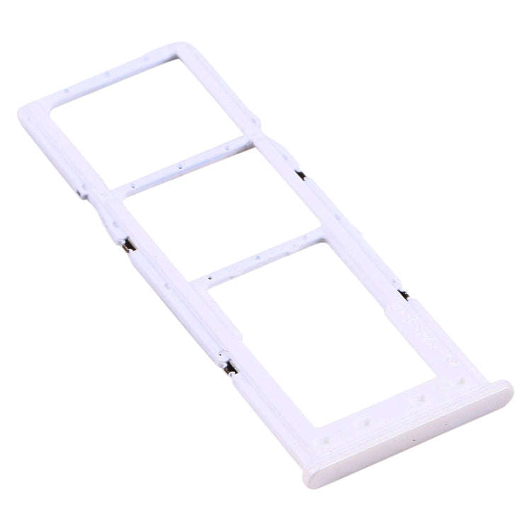 For Samsung Galaxy A12 SM-A125 SIM Card Tray + SIM Card Tray + Micro SD Card Tray (White)