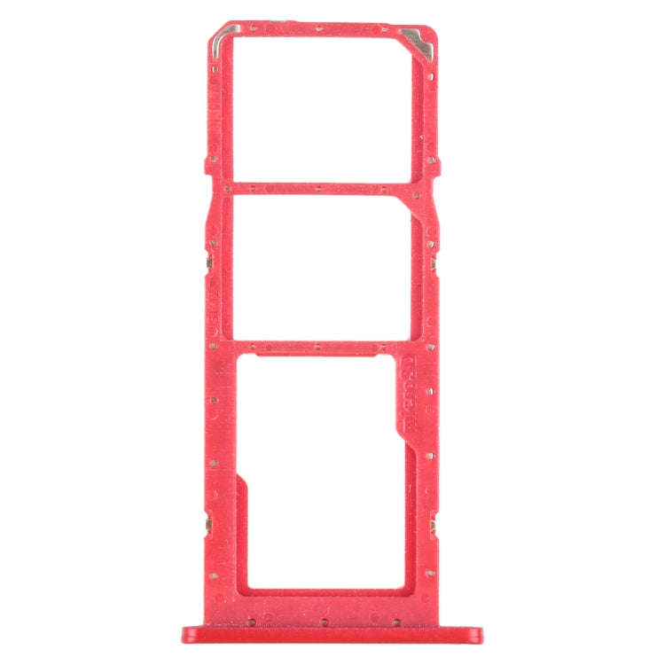 For Samsung Galaxy A02s SM-A025 SIM Card Tray + SIM Card Tray + Micro SD Card Tray (Red)