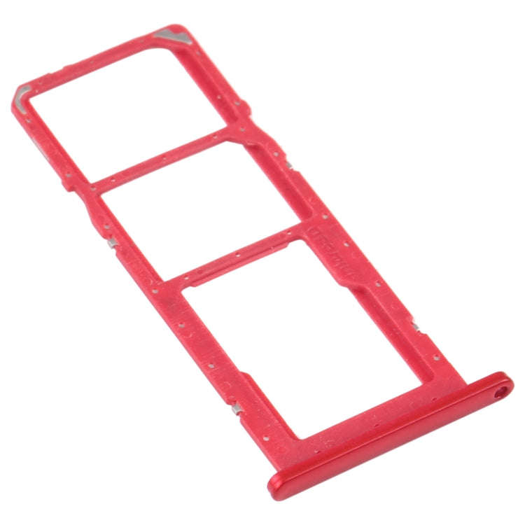 For Samsung Galaxy A02s SM-A025 SIM Card Tray + SIM Card Tray + Micro SD Card Tray (Red)