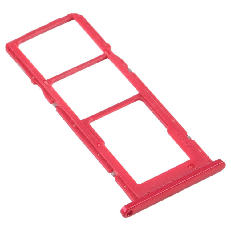 For Samsung Galaxy A02s SM-A025 SIM Card Tray + SIM Card Tray + Micro SD Card Tray (Red)