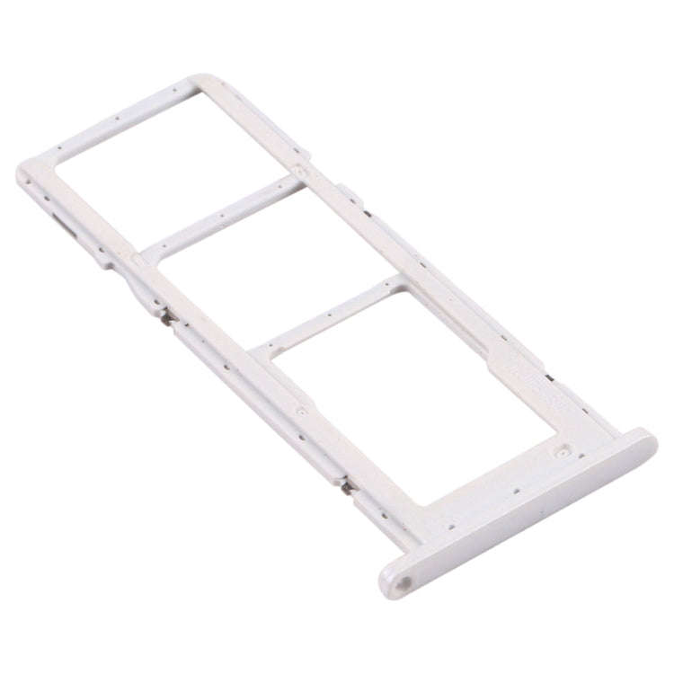 For Samsung Galaxy A02s SM-A025 SIM Card Tray + SIM Card Tray + Micro SD Card Tray (White)