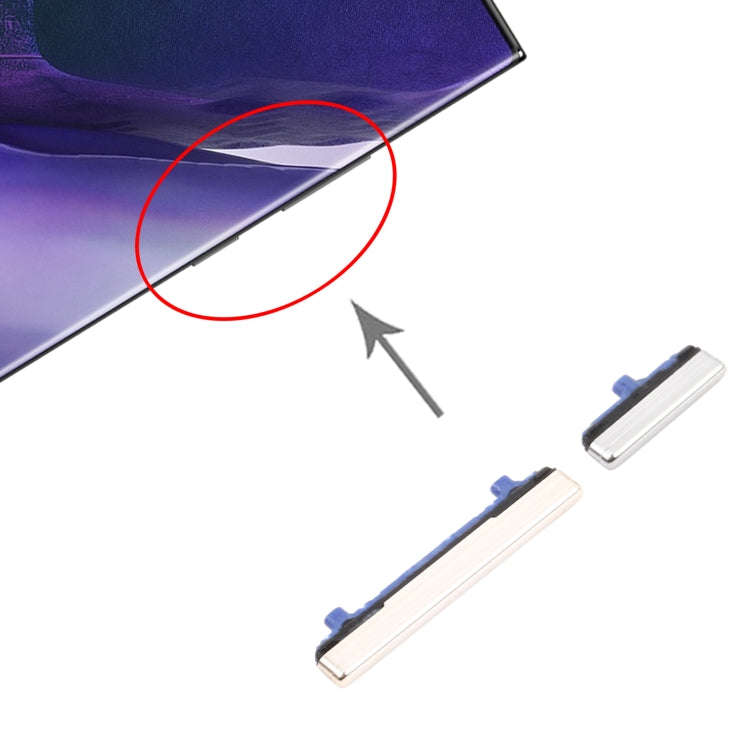 For Samsung Galaxy Note20 Ultra Power Button and Volume Control Button(Silver)