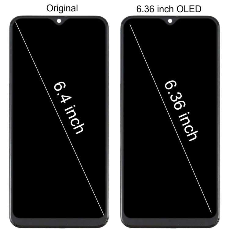 6.36 inch OLED LCD Screen for Samsung Galaxy A30S SM-A307 Digitizer Full Assembly with Frame (Black)