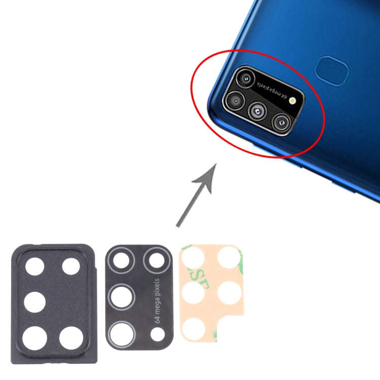 For Samsung Galaxy M31 / Galaxy M31 Prime SM-M315 10pcs Camera Lens Cover (Black)