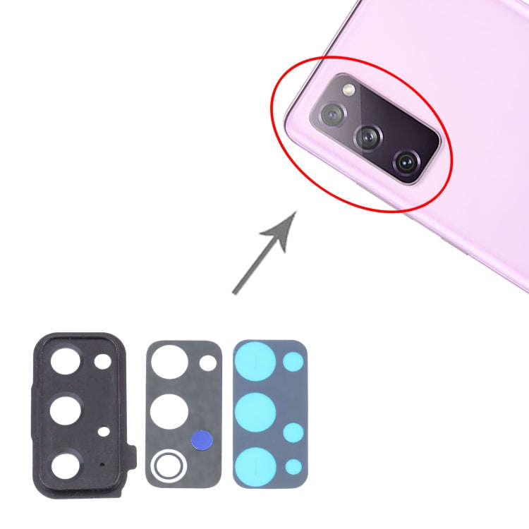 For Samsung Galaxy S20 FE 5G SM-G781 10pcs Camera Lens Cover (Black)