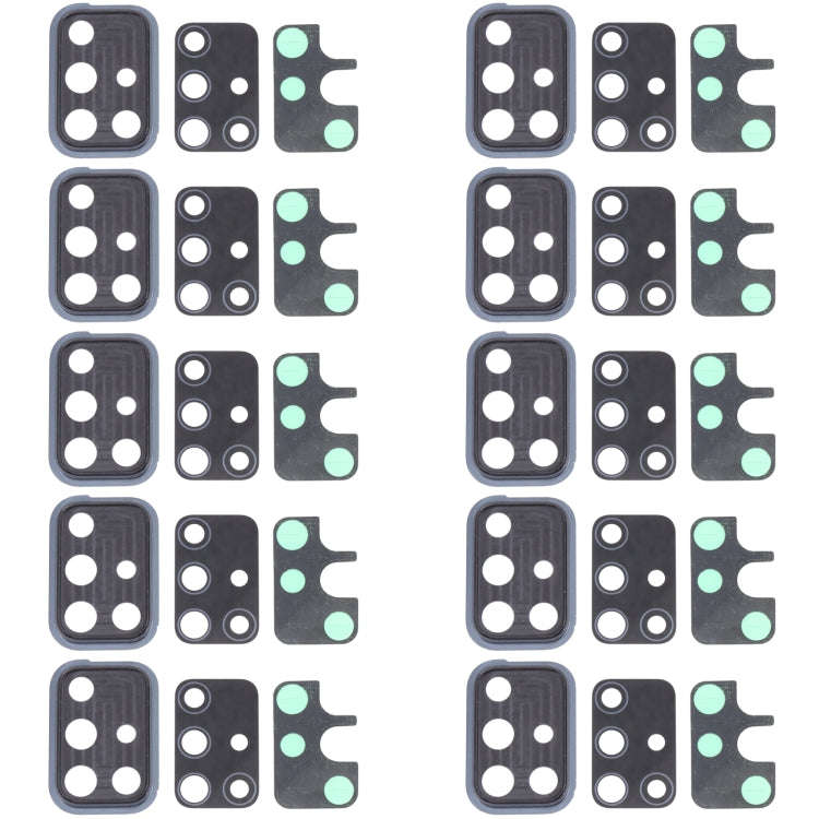For Samsung Galaxy A71 5G SM-A716 10pcs Camera Lens Cover (Black)