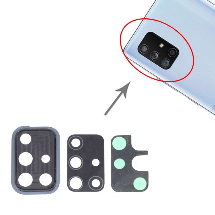 For Samsung Galaxy A71 5G SM-A716 10pcs Camera Lens Cover (Black)