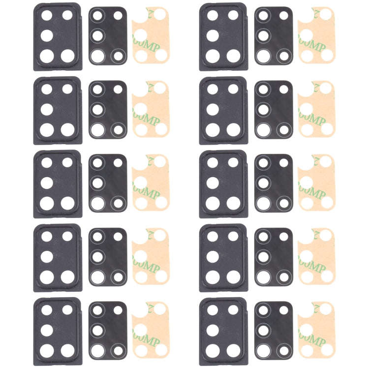 For Samsung Galaxy A21s SM-A217 10pcs Camera Lens Cover (Black)