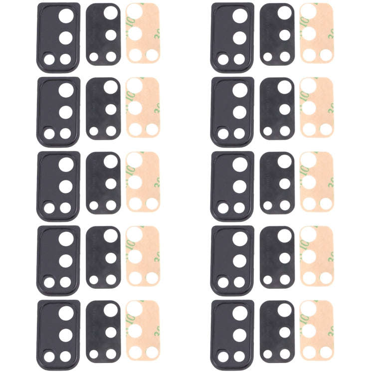 For Samsung Galaxy M21 SM-M215 10pcs Camera Lens Cover (Black)