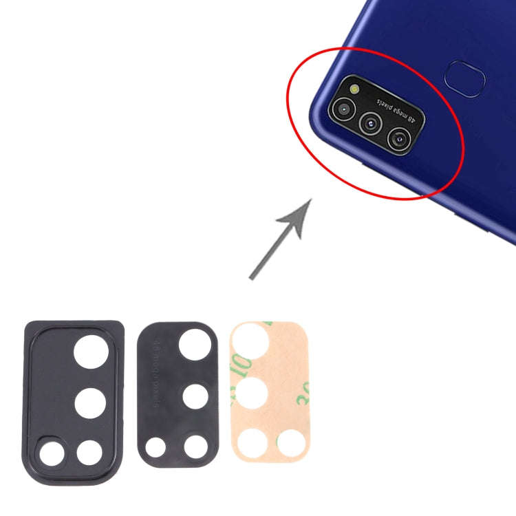 For Samsung Galaxy M21 SM-M215 10pcs Camera Lens Cover (Black)