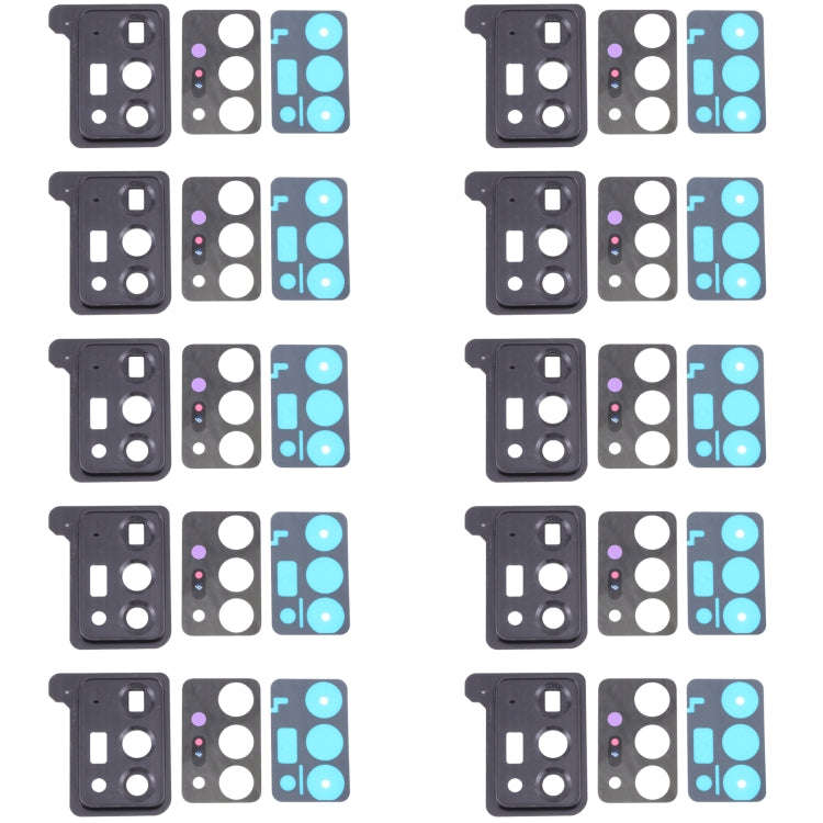 For Samsung Galaxy Note20 Ultra 5G SM-N986 10pcs Camera Lens Cover (Black)