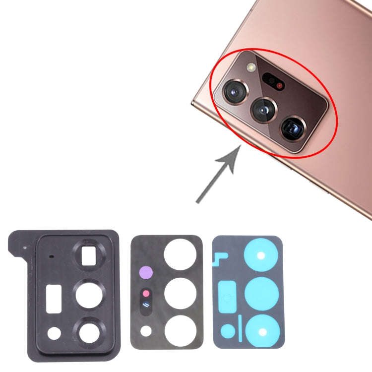 For Samsung Galaxy Note20 Ultra 5G SM-N986 10pcs Camera Lens Cover (Black)