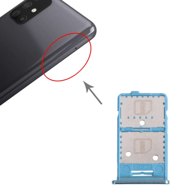 For Samsung Galaxy M31s SM-M317 SIM Card Tray + SIM Card Tray + Micro SD Card Tray (Green)