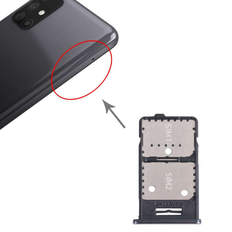 For Samsung Galaxy M31s SM-M317 SIM Card Tray + SIM Card Tray + Micro SD Card Tray (Silver)