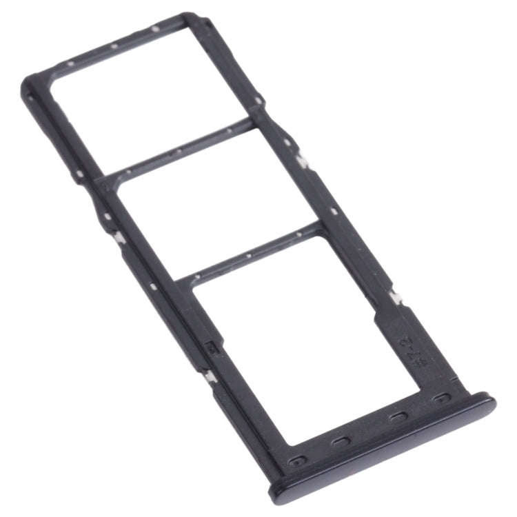 For Samsung Galaxy A22 SM-A225 SIM Card Tray + SIM Card Tray + Micro SD Card Tray (Black)