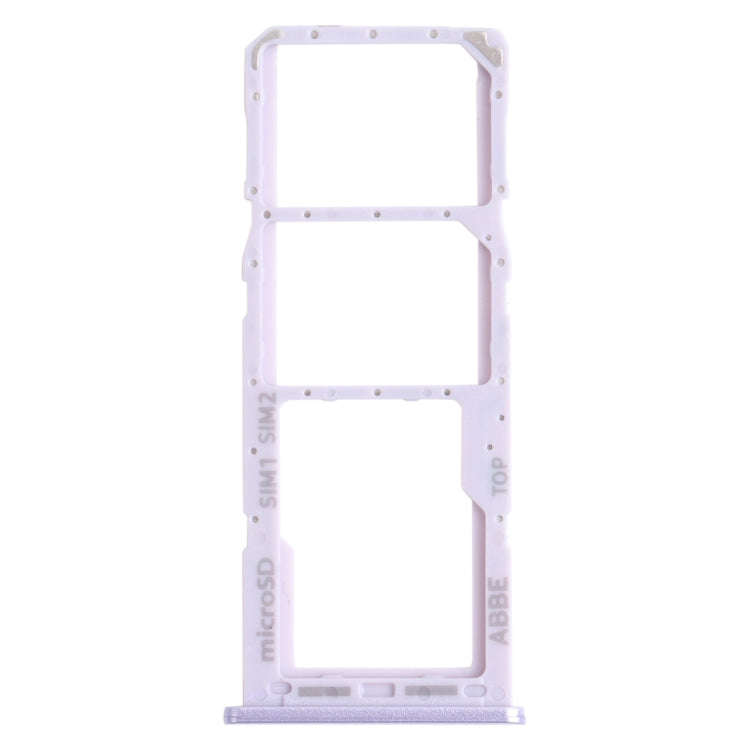 For Samsung Galaxy A22 SM-A225 SIM Card Tray + SIM Card Tray + Micro SD Card Tray (Purple)