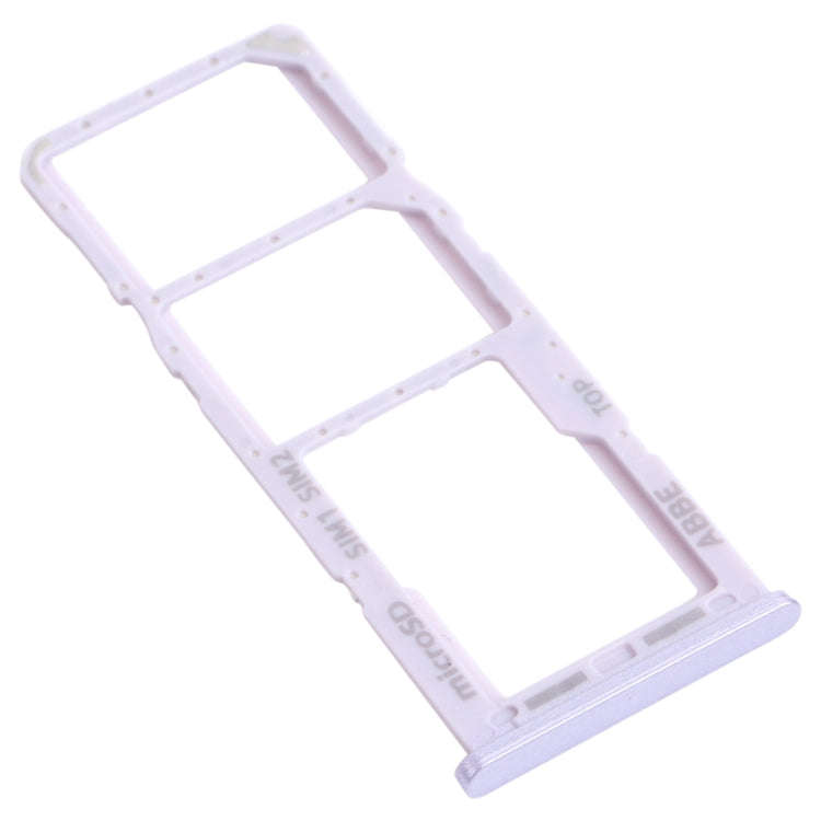 For Samsung Galaxy A22 SM-A225 SIM Card Tray + SIM Card Tray + Micro SD Card Tray (Purple)